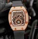 Rose Gold Richard Mille RM 51-02 Tourbillon Diamond Twister Knockoff Watch 